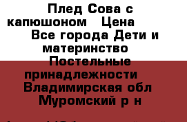 Плед Сова с капюшоном › Цена ­ 2 200 - Все города Дети и материнство » Постельные принадлежности   . Владимирская обл.,Муромский р-н